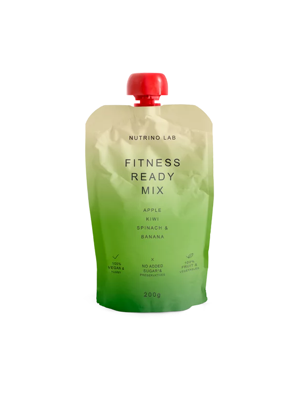 Nutrino Lab fitness snack jabolko, kivi, špinača in banana v embalaži 200g