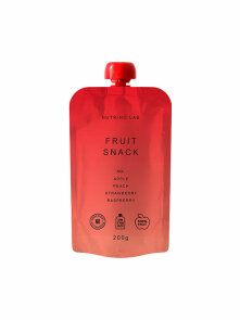 Nutrino Lab sadni snack jabolko, breskev, jagoda in malina v embalaži 200g