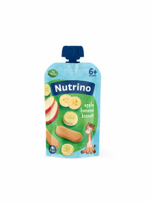 Nutrino sadni pire jabolko in banana s piškotom v embalaži 100g