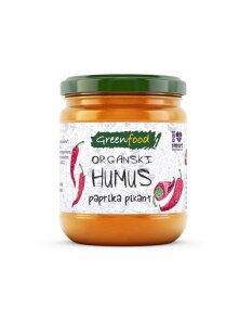 Greenfood humus s papriko pikant v emabalaži 250g