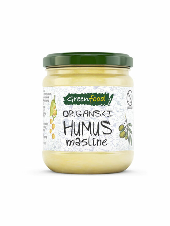 Greenfood humus z oljkami ekološki v embalaži 250g