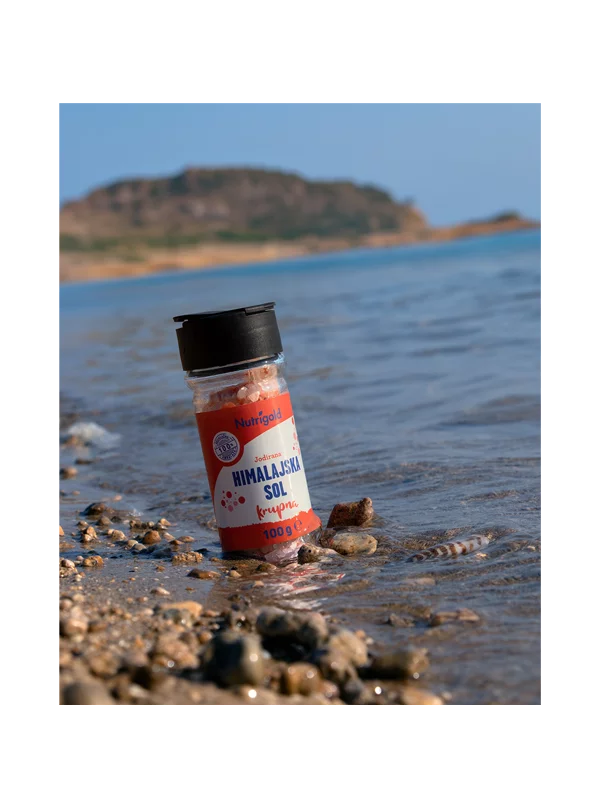 Steklenička Himalajska sol - Groba Jodirana - 100g Nutrigold