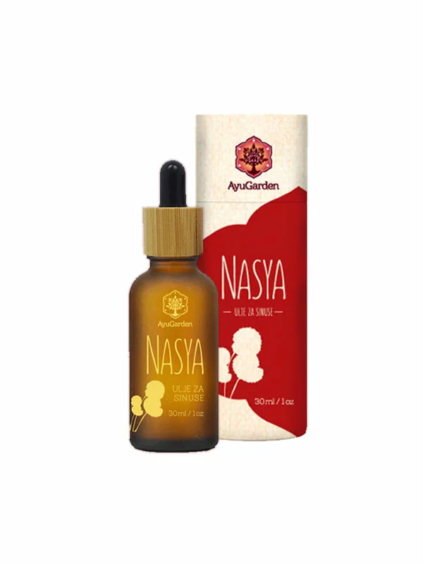 AyuGarden nasya olje za sinuse v embalaži 30ml