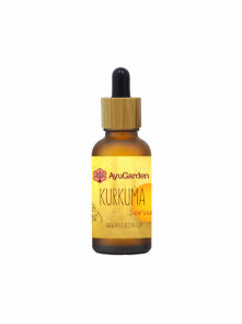 AyuGarden kurkuma serum za obraz v embalaži vsebuje 30ml