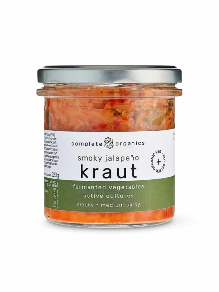 Completeorganics fermentirana zelenjava smoky jalapeno & zelje ekološki v stekleni embalaži 240g