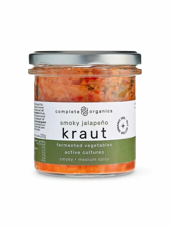 Completeorganics fermentirana zelenjava smoky jalapeno & zelje ekološki v stekleni embalaži 240g