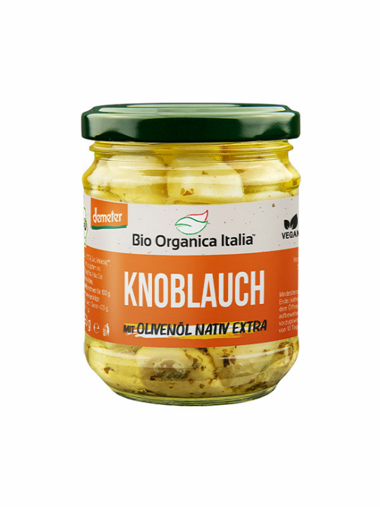 Bio organica italia česen v oljčnem olju brez glutena ekološki v embalaži 190g