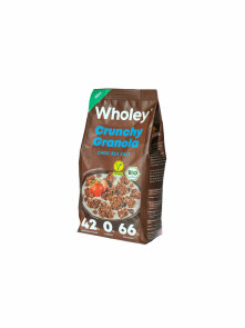 Wholey hrustljava granola čokolada moska sol ekološka v embalaži 300g