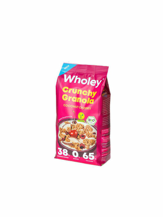 Wholey hrustljava granola kokos & višnja ekološka v embalaži 300g