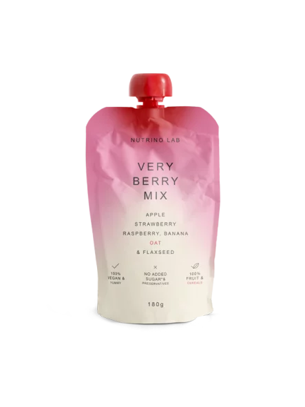 Very Berry snack - jabolko, jagoda, malina, oves in lanena semena - 180g Nutrino