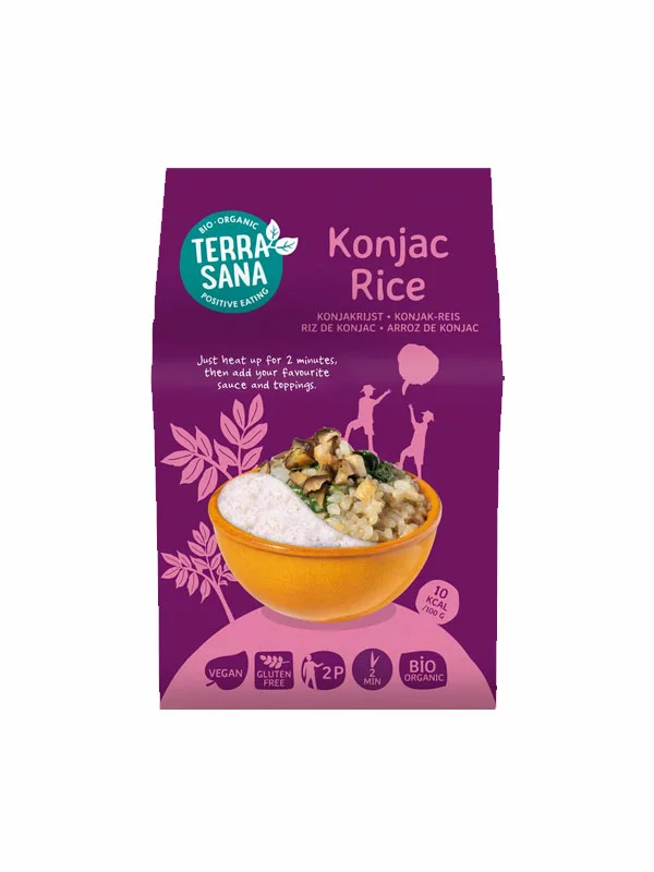 Terrasana konjac riž brez glutena ekološki v embalaži 330g