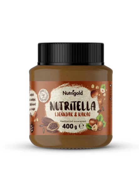 Nutrigold nutritella lešnikov namaz ekološki v embalaži 400g