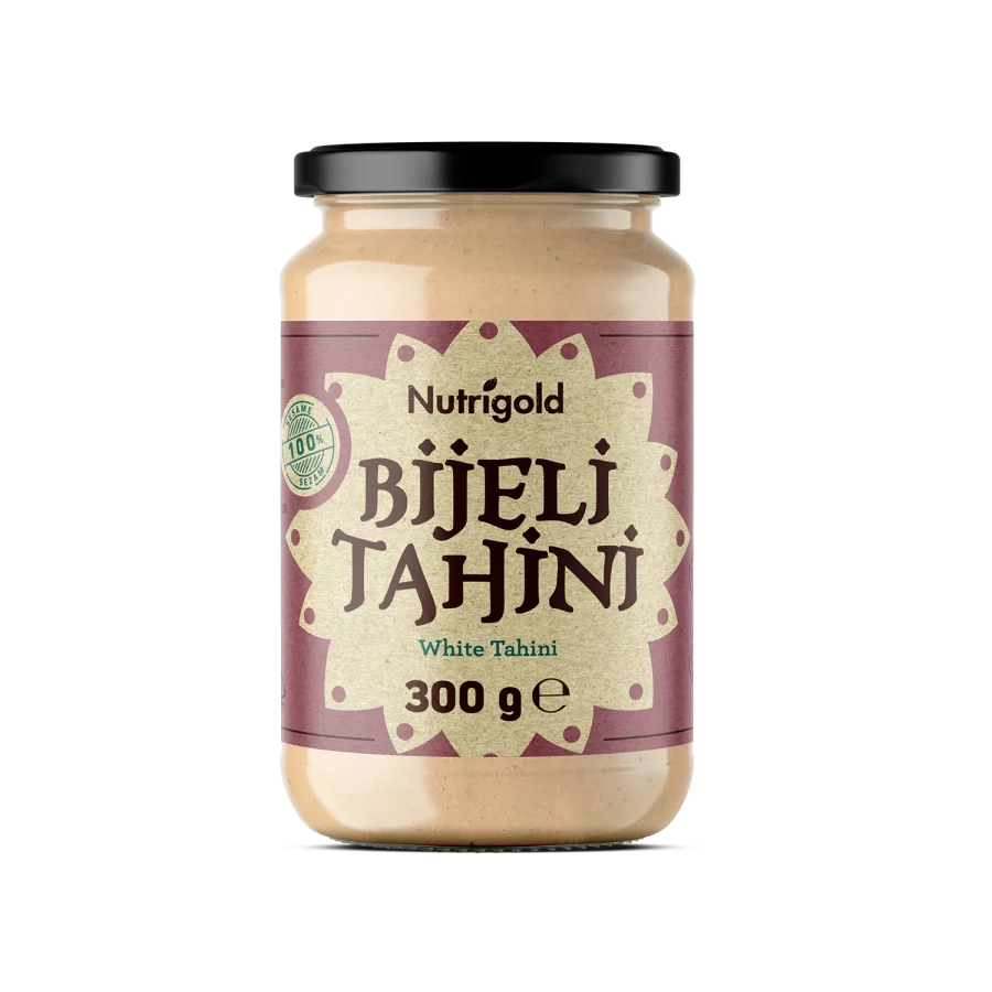 Nutrigold beli tahini v steklenem kozarcu, 300 g.