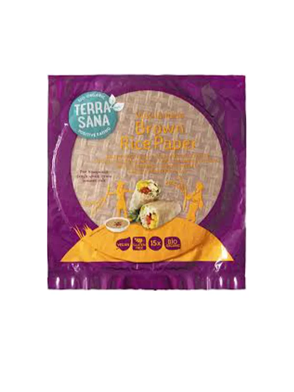 Terrasaba vietnamski rjavi rižev papir brez glutena v embalaži 150g