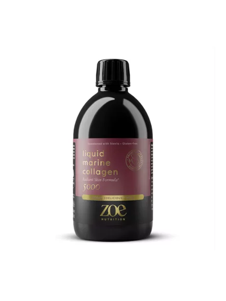 Zoe nutrition tekoči kolagen marine 5000 v embalaži vsebuje 500ml