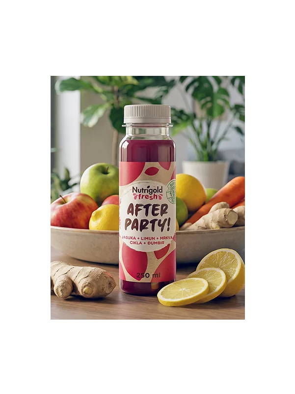 Nutrigold Fresh Sok iz rdeče pese, ingverja in jabolk - Hladno stiskan 250ml