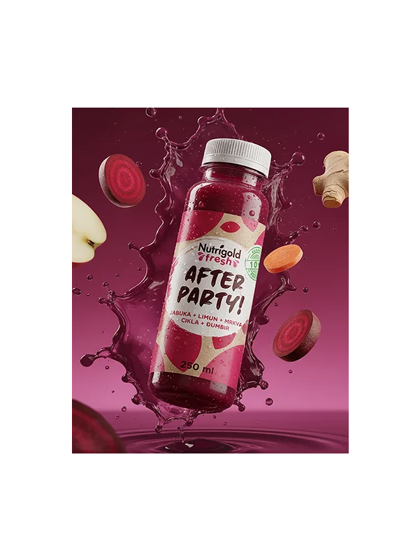 Nutrigold Fresh Sok iz rdeče pese, ingverja in jabolk - Hladno stiskan 250ml