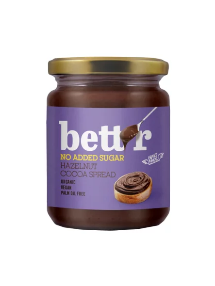 Namaz Lešnik & Kakav Brez dodanega sladkorja - Ekološki 250g Bett’r