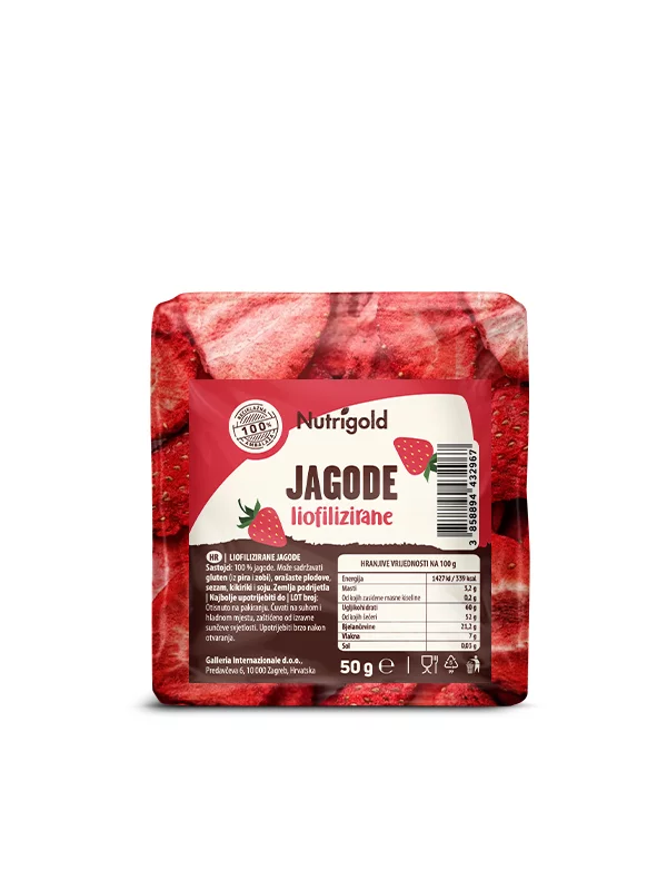 Nutrigold Liofilizirane jagode u pakiranju od 50g