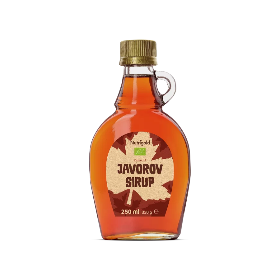 Nutrigold organski javorov sirup u staklenoj ambalaži od 250ml