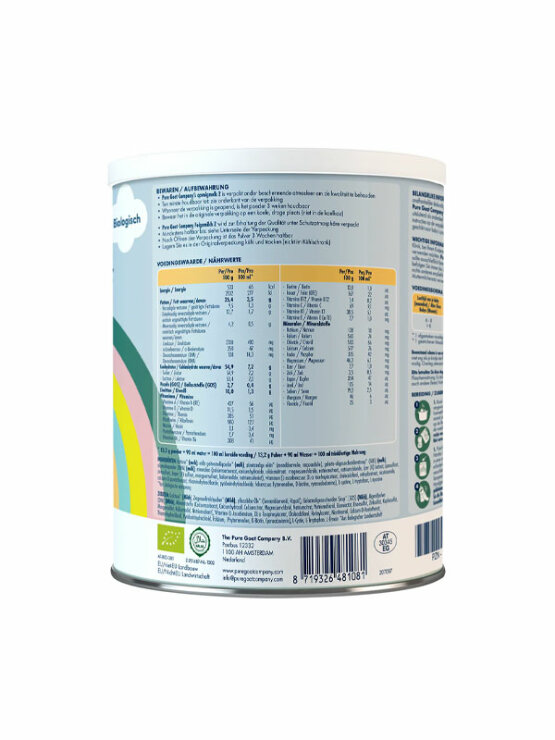 Pure Goat Prehodna formula za dojenčke na osnovi kozjega mleka 2 (od 6. meseca) - Ekološka v embalaži 800 g