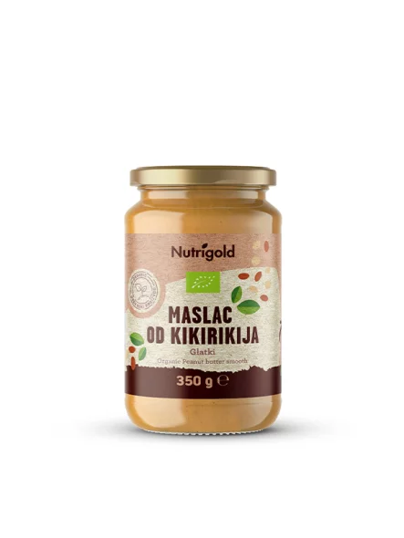 Nutrigold Arašidovo maslo Gladko - Ekološko 350g