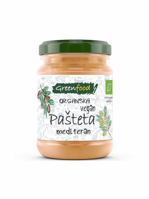 Veganska pašteta Mediteran v kozarcu 185g Greenfood