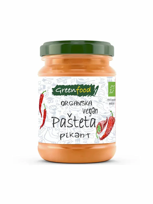 Veganska pašteta Pikant v steklenici 185g Greenfood