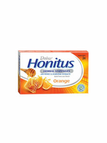 Honitus zeliščne pastile za grlo Pomaranča - 24 kos Dabur