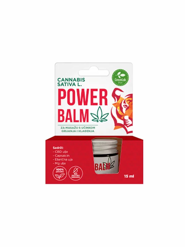 Power balm mazilo za masažo z učinkom gretja in hlajenja - 15 ml Green Lab