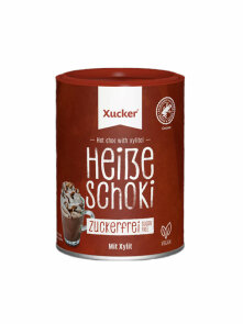 Vroča čokolada s ksilitolom v rdeči okrogli škatlici 200g Xucker