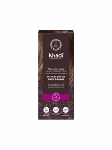 Rastlinska barva za lase Temno rjava - 100g Khadi