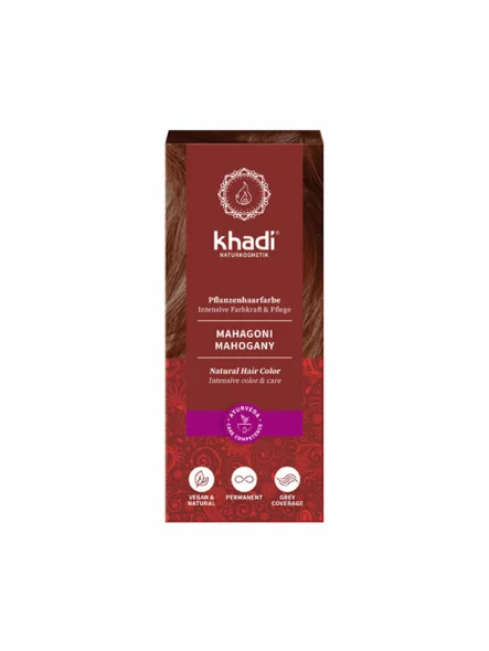 Rastlinska barva za lase Mahagoni - 100g Khadi