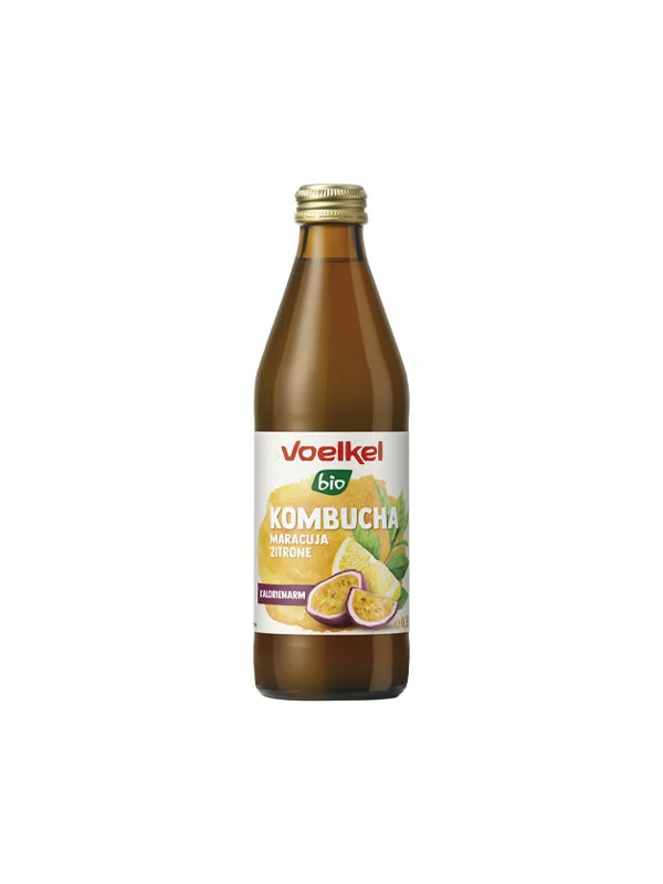 Kombucha napitek Marakuja & Limona - Ekološki 0,33l Voelkel