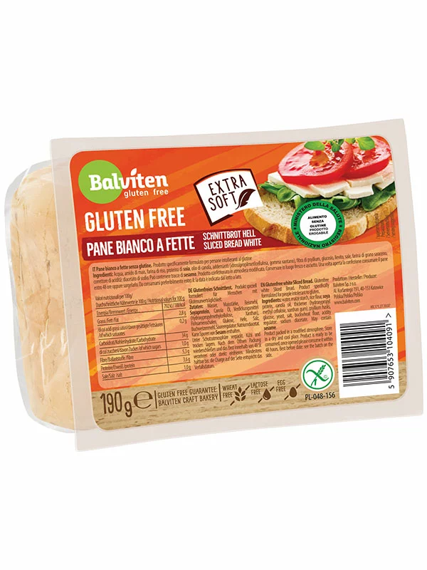Beli kruh Brez glutena - 190g Balviten