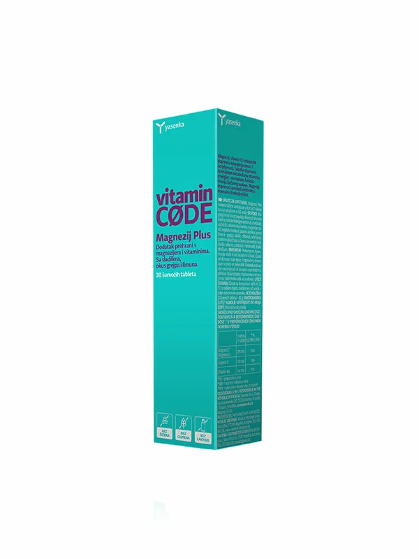 Magnezij PLUS šumeče tablete grenivka & limona - 20kos Yasenka