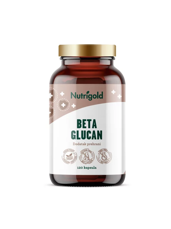 Beta glukan 350mg - 120 vegan kapsul Nutrigold