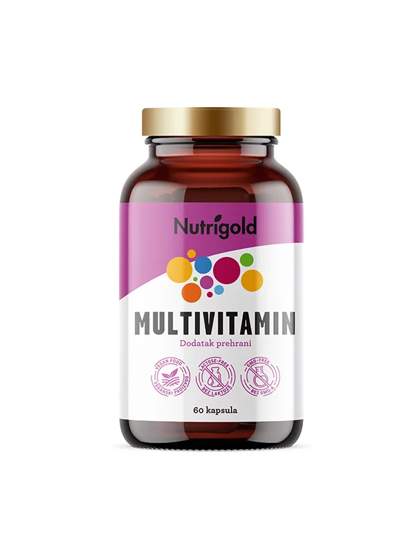 Nutrigold multivitamin veganske kapsule u bočici