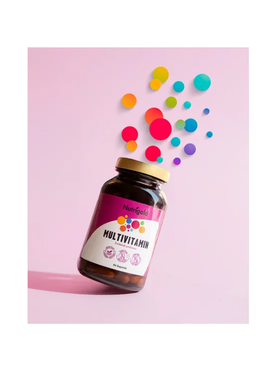 Nutrigold multivitamin veganske kapsule u bočici