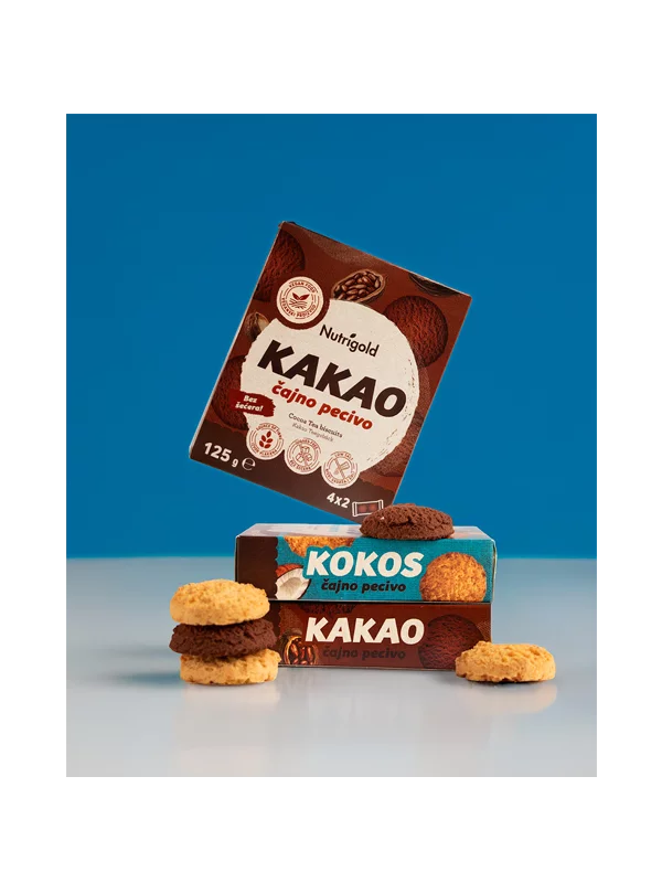 Piškoti brez sladkorja - Kokos 125 g Nutrigold