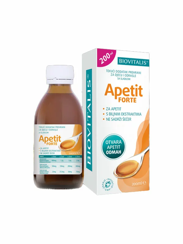 Apetit forte – tekoče prehransko dopolnilo – 200 ml Biovitalis