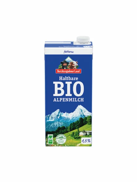 Alpsko trajno mleko 1,5 % – Ekološko, 1000 ml, Berchtesgadener Land