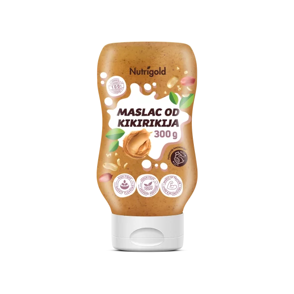 Arašidovo maslo – Squeeze 300 g Nutrigold