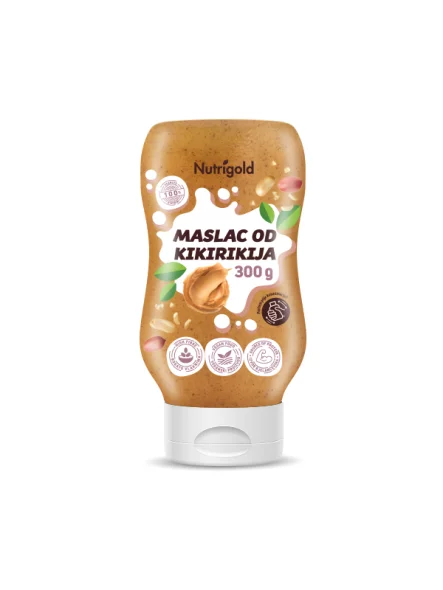 Arašidovo maslo – Squeeze 300 g, Nutrigold