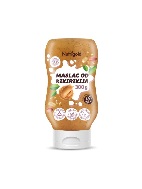 Arašidovo maslo – Squeeze 300 g, Nutrigold