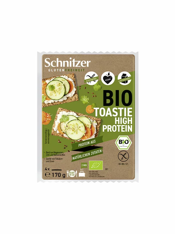 Proteinski toast kruh brez glutena Ekološki 170 g Schnitzer