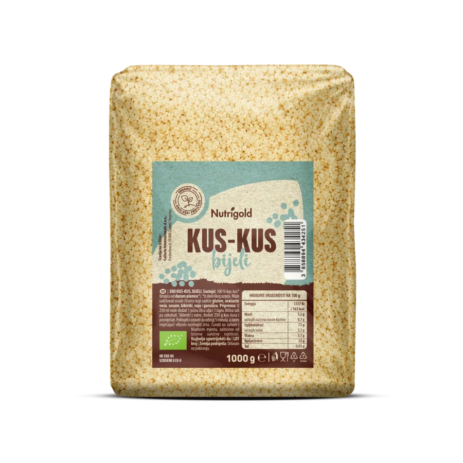Kuskus beli - Ekološki 1000 g Nutrigold