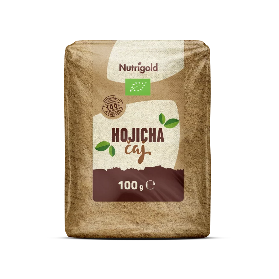 Nutrigold ekološki Hojica čaj v prahu v 100 g pakiranju.