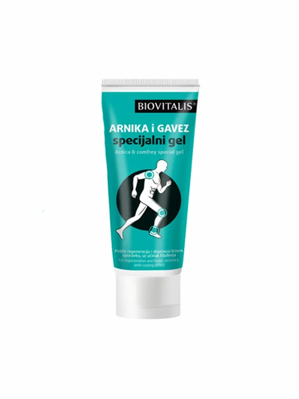 Biovitalis Specialni gel Arnika & Gabez v 100 gramskem pakiranju.