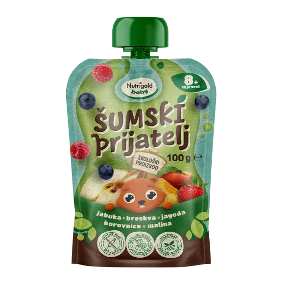 Sadna kaša Gozdni prijatelj - ekološka 100 g Nutrigold Baby